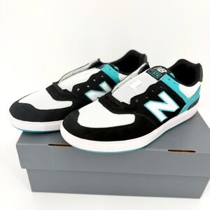 New Balance CT574 Court Mens 9.5 Black White Teal New Suede Mesh Sneakers